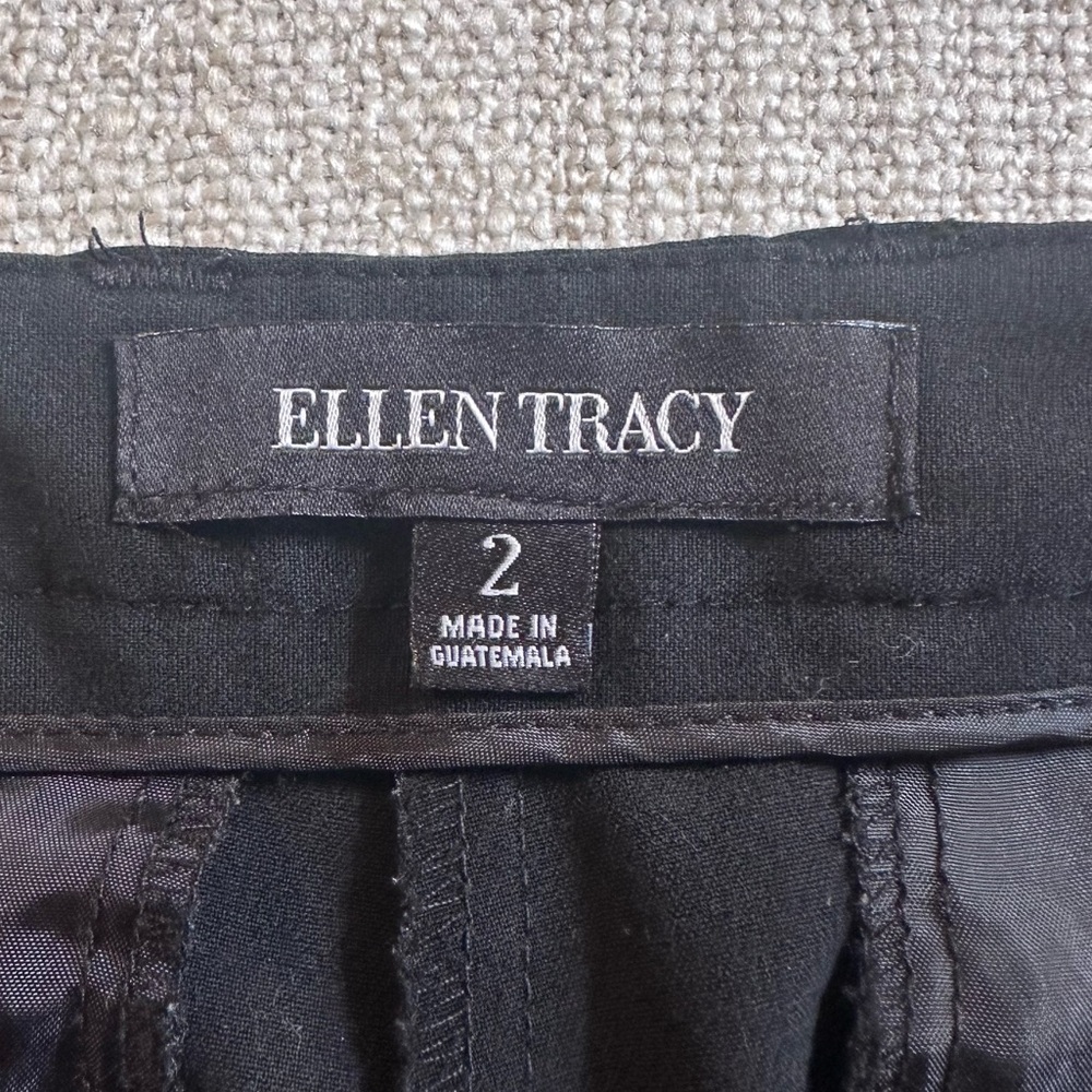 ELLEN TRACY Black Dress Pants Trousers Suit Separate Office Professional Wmns 2 - Picture 8 of 13
